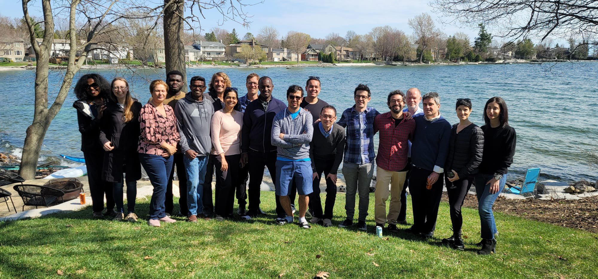 Gathering of participants at the waterfront in Kingston